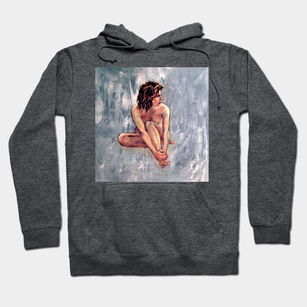 'Lucy' ~ Female nude, oil painting on canvas Hoodie by rozmcq